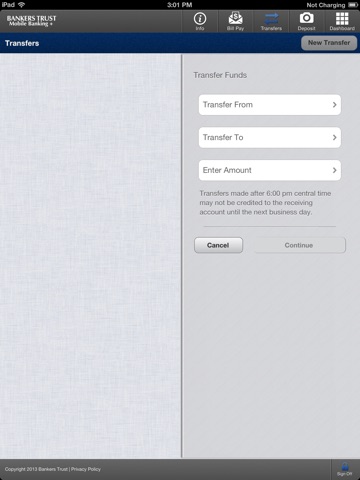 Bankers Trust M+ Biz for iPad screenshot 2