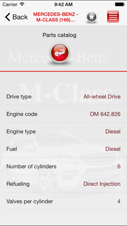 AutoParts Mercedes-Benz M-class