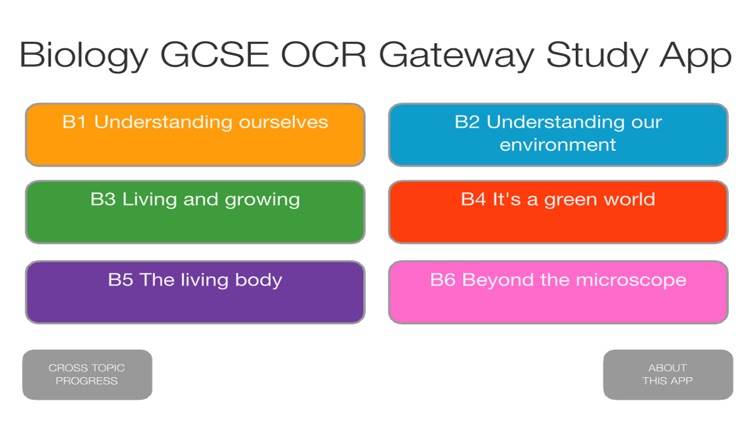 Biology GCSE OCR Gateway Study App