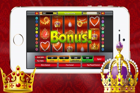 A Big Royal Gold Crown Jewels Slot Machine screenshot 2