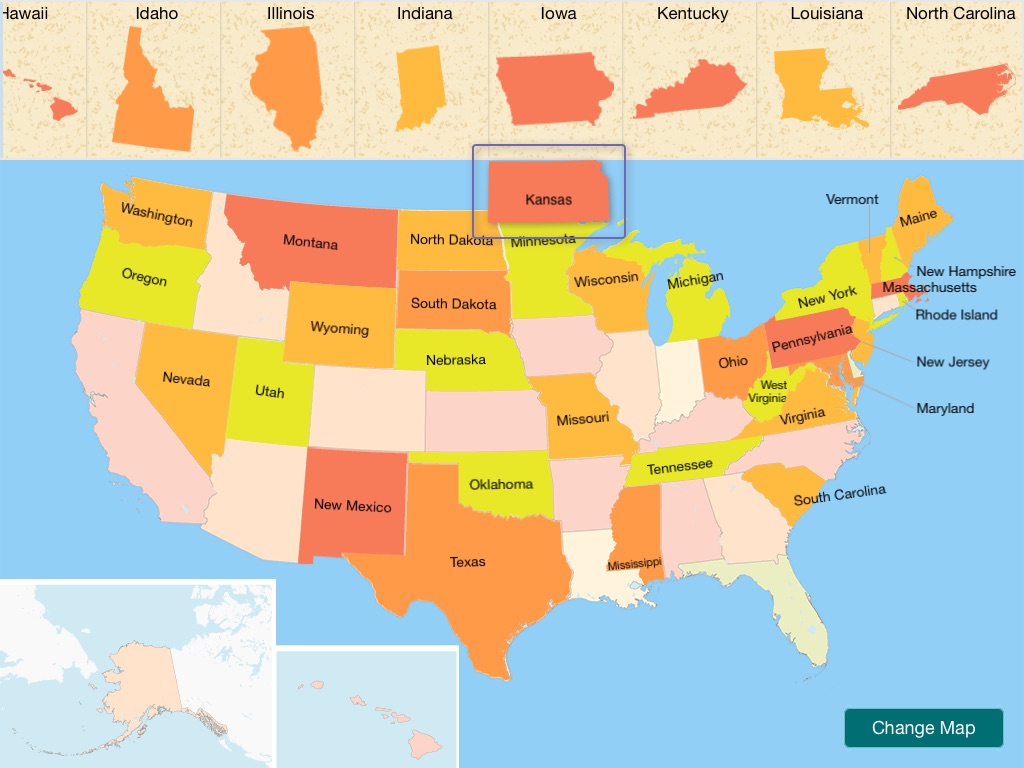 USA Map Puzzle - Map the States screenshot 4