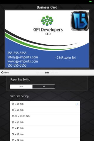 Business Card Builder Lite screenshot 2