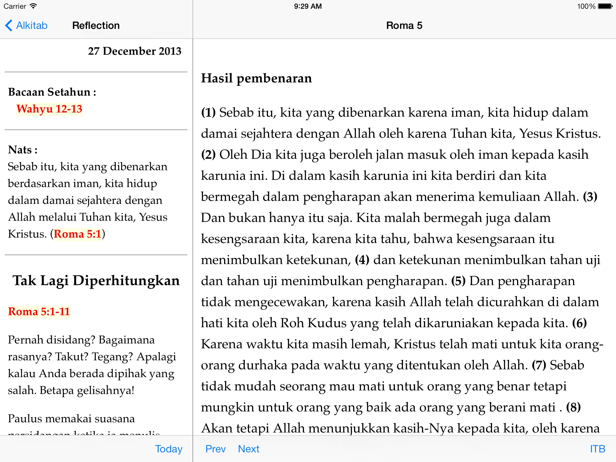 Alkitab for iPad screenshot 4