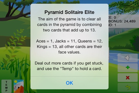Pyramid Solitaire Elite screenshot 3