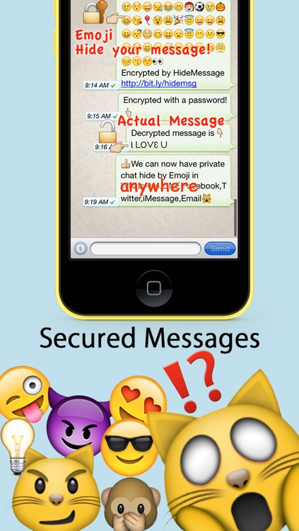 HideMessage – Encrypt secret & private messages into emoticons for Chat