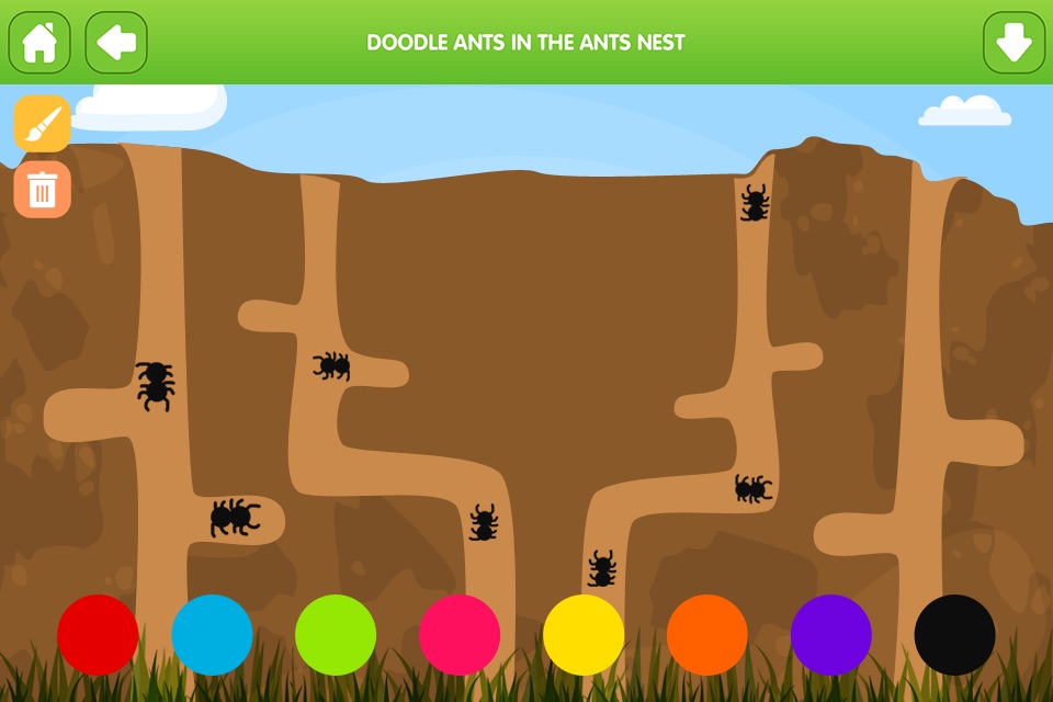 Doodle Fun Bugs Free - Preschool Coloring and Drawing Game for Kids screenshot 3