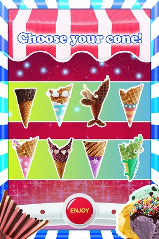 An ice cream maker game HD-make ice cream cones with flavours & toppings screenshot 3