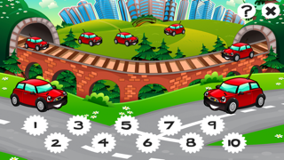 123游戏儿童2-5岁约占全市的车辆：学习数数字1-10与汽车，赛车，客车，卡车