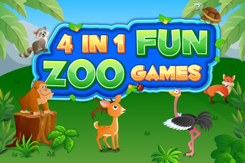 4 in 1 Fun Zoo Games Pro - Download One of the Best Learning & Educational Activities App for Kids & Toddlers - Includes Painting and Coloring Book, Matching the Picture Game, Connect The Dots & Animal Jigsaw Puzzles - Easy for Children to Play screenshot 2