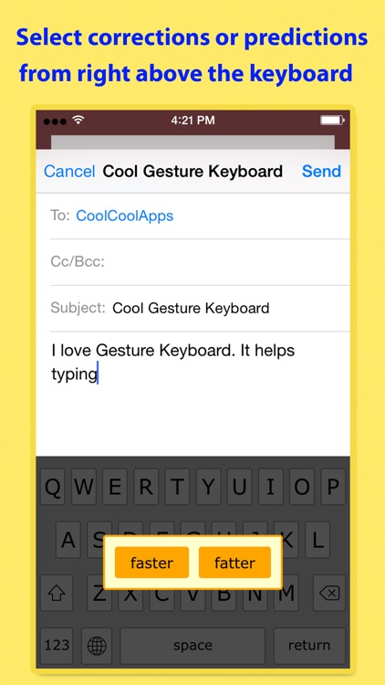 Gesture Keyboard ™ native keyboard extension for iOS 8 screenshot-3