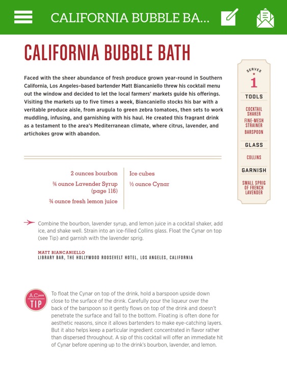 Cocktail Recipes - TK Cookbook for iPad screenshot-4