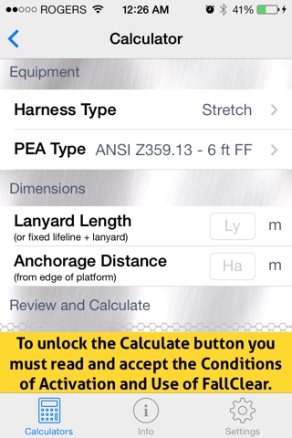 FallClear LITE - Fall Arrest Clearance Calculators screenshot 3