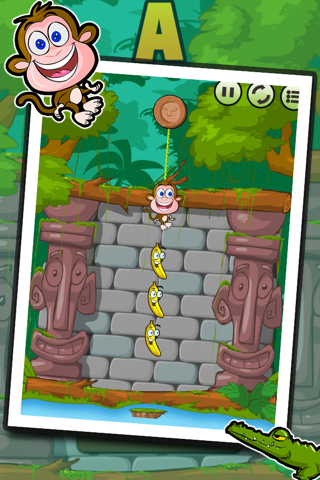A Silly Monkey - cut the vines and swing from rope to rope to land on the island! screenshot 4