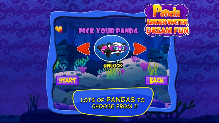 A Cute Panda Child Ocean Swimming Race : Free Girly animals vs fish games for girls and boys