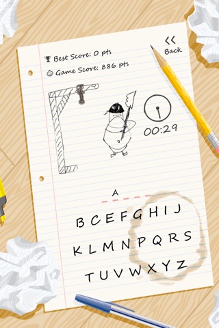 Paper Hangman - Free Classic Old School Doodle Hang Man Words Game with General, Sports, for Kids, Vehicles, Music, Animals, Food and Spanish Categories screenshot 3
