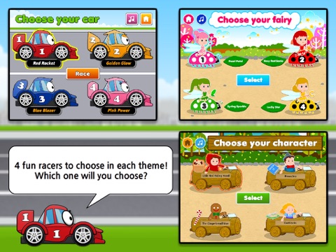 Times Tables Racer: Hot Cars, Fast Fairies & Fairy Tale Dash HD screenshot 2