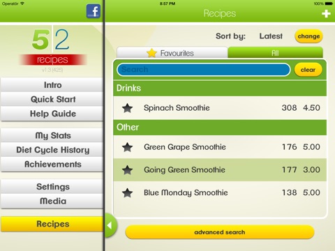 5:2 Recipes for iPad screenshot 3