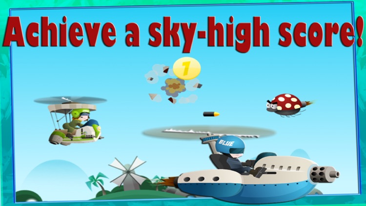 Mega Copter - Killer Gunner Pilot in Flying Dogfight Battle Against Doodle Monsters With A Crazy Helicopter - FREE screenshot-4