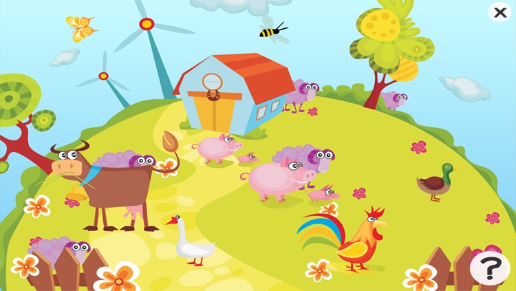 Animal game for children age 2-5: Get to know the animals of the farm