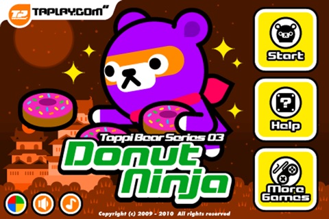 Donut Ninja - Tappi Bear screenshot 3