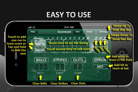 Scorecast - Baseball/Softball Scoreboard screenshot 2