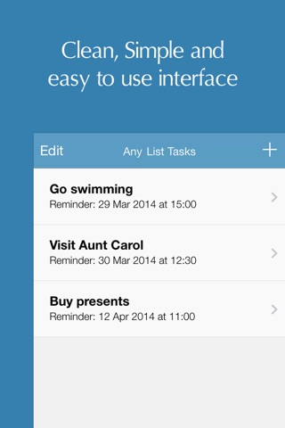 Any List Tasks & Activities Planner - To-do pocket task & checklist for iPhone screenshot 2