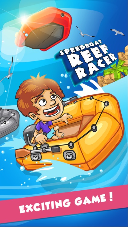 Speed-Boat Reef Racer - A fun, free water racing game screenshot-3