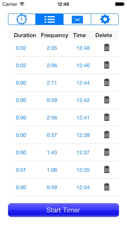 Contractions Timer App