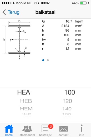 Staalprofielen screenshot 3