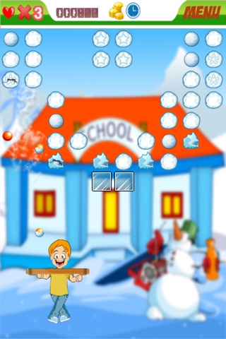 Snowball Cold Winter Recess Fight against frozen school girls and boys - Free Edition screenshot 4