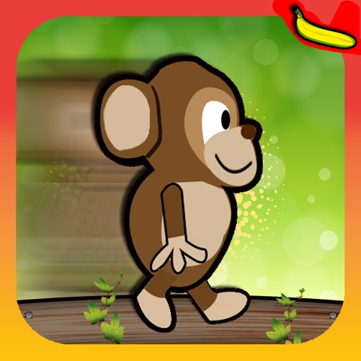 A crazy monkey flash runner collecting the bananas and run around the jungle icon
