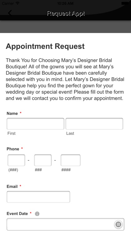 Mary's Designer Bridal Boutique