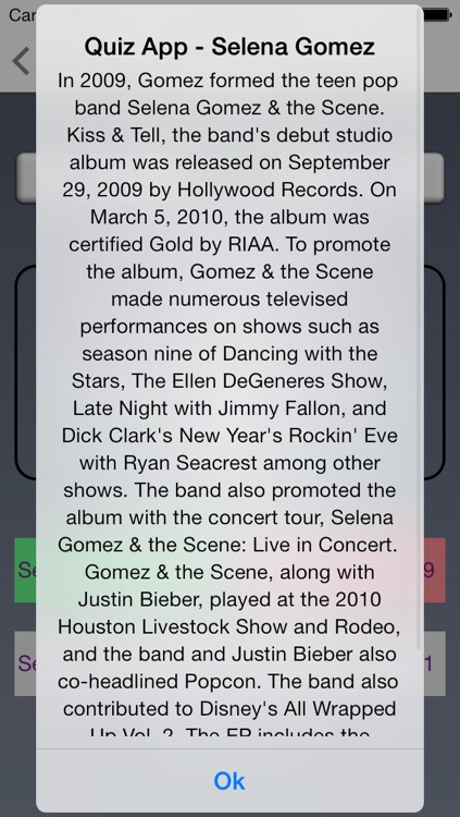 Quiz App - "Selena Gomez Edition" screenshot-3
