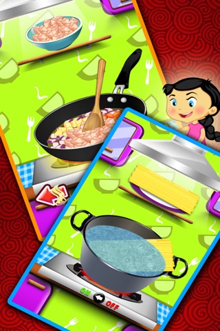 Noodle Maker – Girls kids free hot healthy cooking game for soups, hamburgers, pizzas & cake lovers screenshot 2