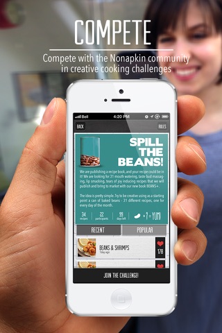 Nonapkin - The social cooking competition screenshot 2