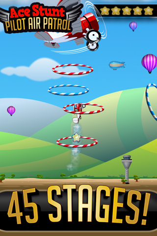 Ace Stunt Pilot Air Patrol - Fly Once and Retry Airplane Game screenshot 3