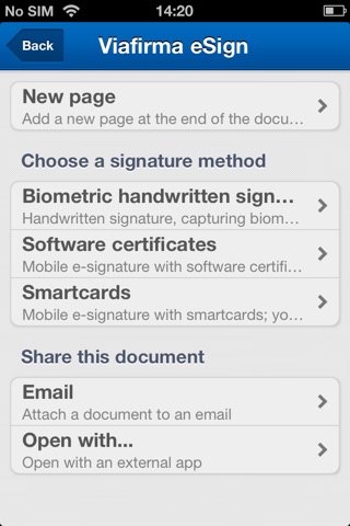 Viafirma esign screenshot 2