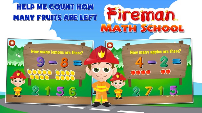 Fireman Math School: Toddler and Preschool Kids Learning Gam(圖3)-速報App