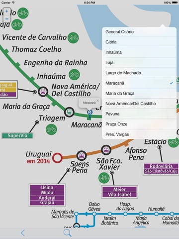 リオメトロ ­ トランスポートの地図 - リオデジャネイロオフラインマップのおすすめ画像3
