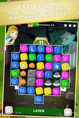 Alice in wordland for kids: The educational word game with color matching screenshot 2