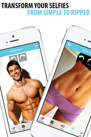 Selfie Gym Pro Photo Editor - Enlarge your muscles and add photoshop abs to your pics screenshot 3