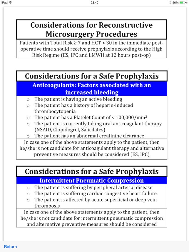 Thromboembolism Risk - 