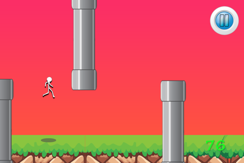 Flappy Stickman Obstacle Course screenshot 4