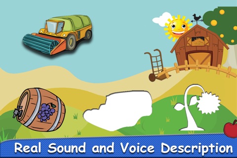 Farm Puzzle for Babies: Move Cartoon Images and Listen Sounds of Animals or Vehicles with Best Jigsaw Game and Top Fun for Kids, Toddlers and Preschool screenshot 3