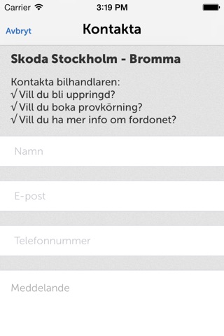 Skoda Stockholm screenshot 2