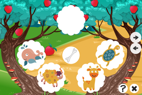 Animals game for children: Find the mistake in the forest screenshot 2