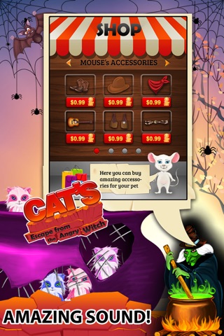 Cat's Escape from the Angry Witch ~ A Funny Interactive Free Game for the Hole Family screenshot 2