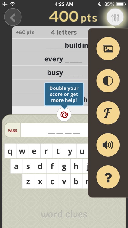 Word Clues - the fun "fill in the blank" word game