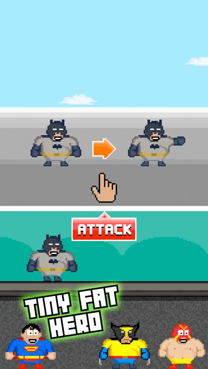Tiny Fat Hero - Play Free 8-bit Retro Pixel Fighting Games