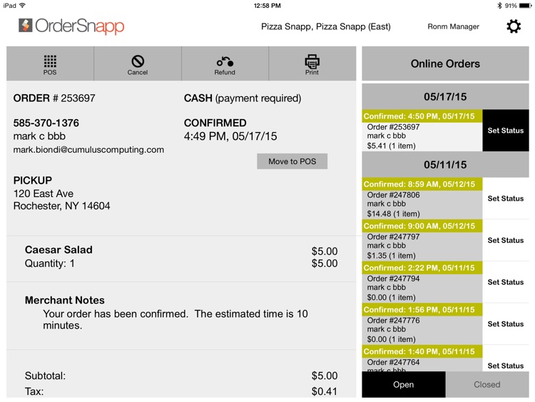 OrderSnapp POS